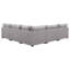 Canapé modulaire rembourré 5 pièces Grey
