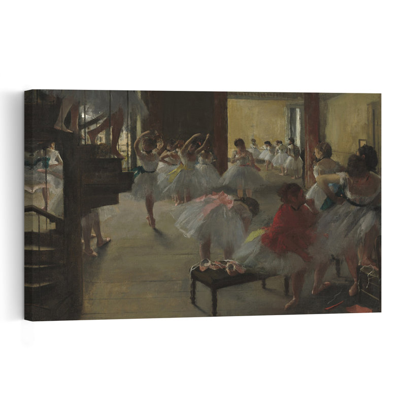 La classe de danse, vers 1873. Estampe d'art mural contemporain abstraite impressionniste., H 24 po x l 36 po
