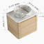 Meuble-lavabo mural de 24 po avec lavabo d'art en céramique, porte à fermeture en douceur et fabrication en contreplaqué durable
