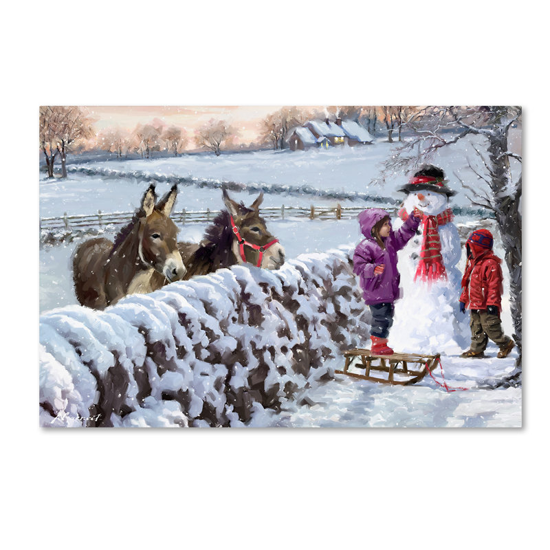 « donkeys », reproduction sur toile tendue, H 16 po x l 24 po x P 2 po