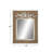 Eberhart Wood Vintage Inspired Acanthus Scroll Floral Brown Wall Mirror with Distressed Cream Accents