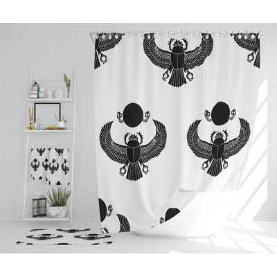 Nevae Polyester Shower Curtain Set
