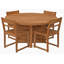 Table de salle à manger ronde en bois massif-593079208-593079214