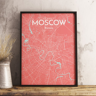 Moscow City Map - No Frame Print