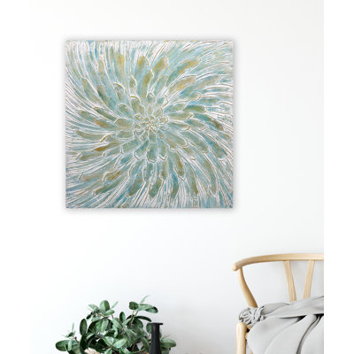 Abstract Flower - Wrapped Canvas Painting