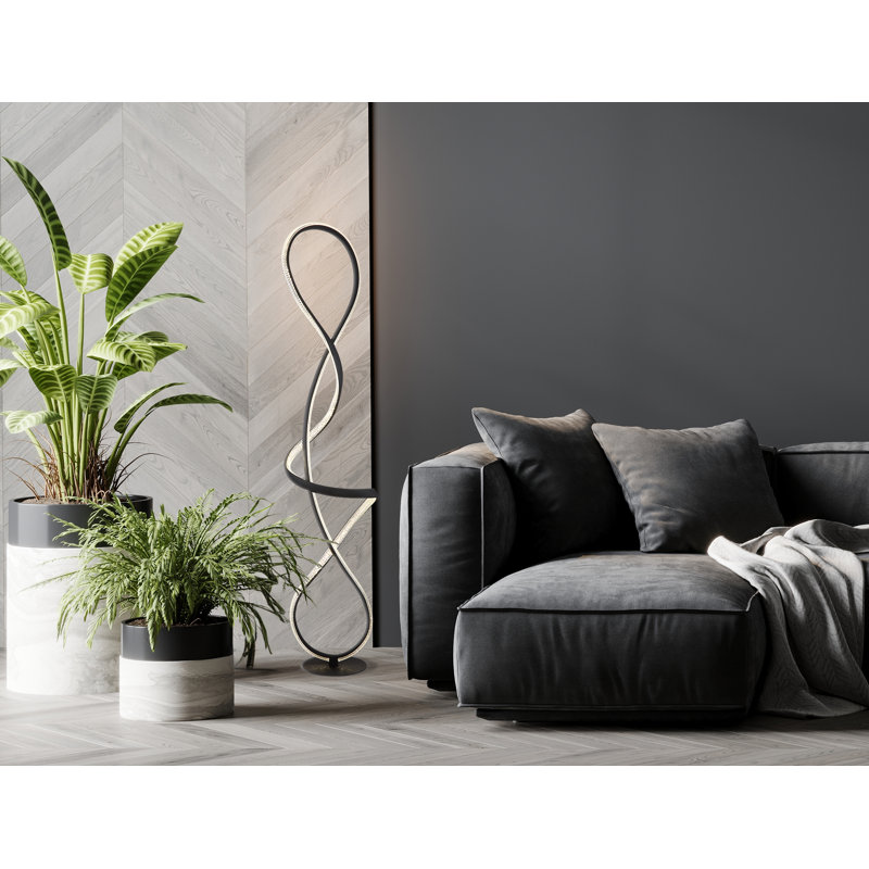 133cm Matte LED Novelty Floor Lamp, Black