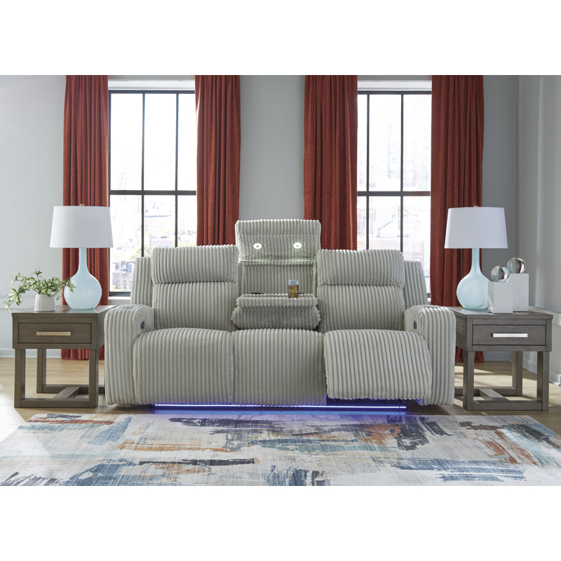 Odhren Power Reclining Sofa, White