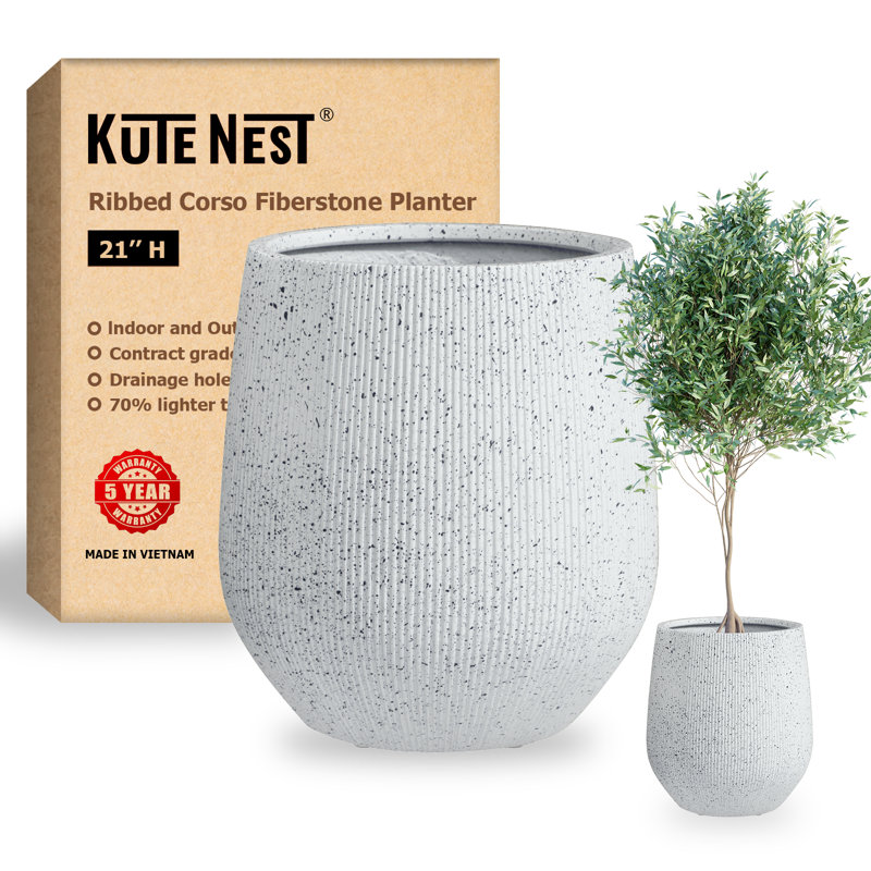 Petit pot de fleurs intérieur / extérieur Kute Nest , H 16 po x l 20 po x P 20 po
