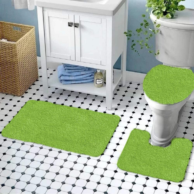 Ensemble de tapis de bain Mckeel, Vert néon