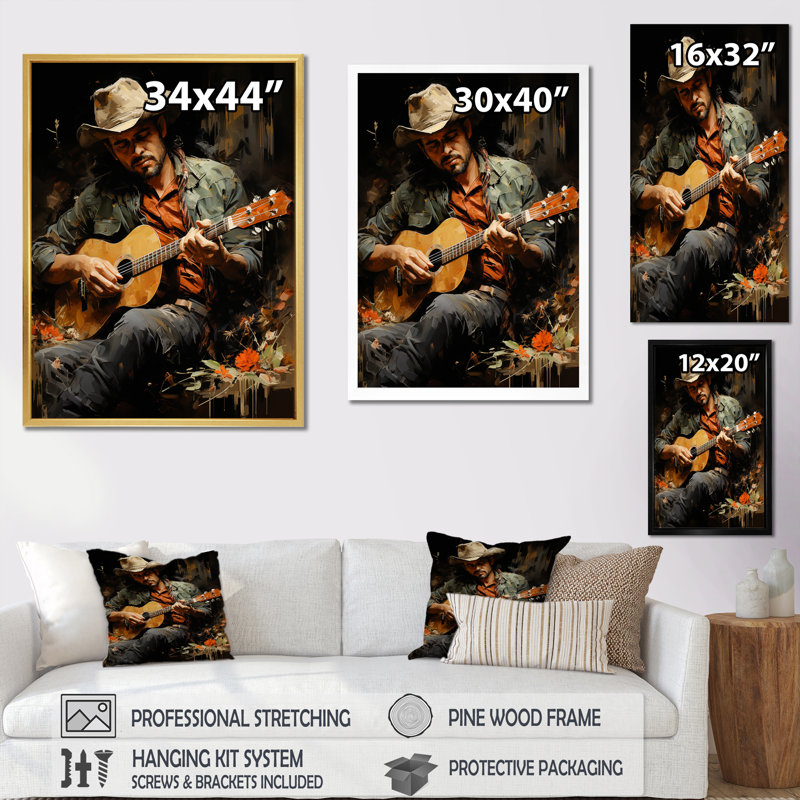 Rustic Browns Country Music Canvas Wall Art