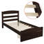 Structure de lit plateforme simple avec tiroir de rangement et support en lattes de bois sans sommier-1455897770