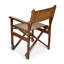 47cm H Genuine Leather Upholstered Folding Dining Chair in Brown