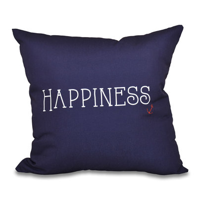 Coastal Happiness Square Pillow Cover & Insert