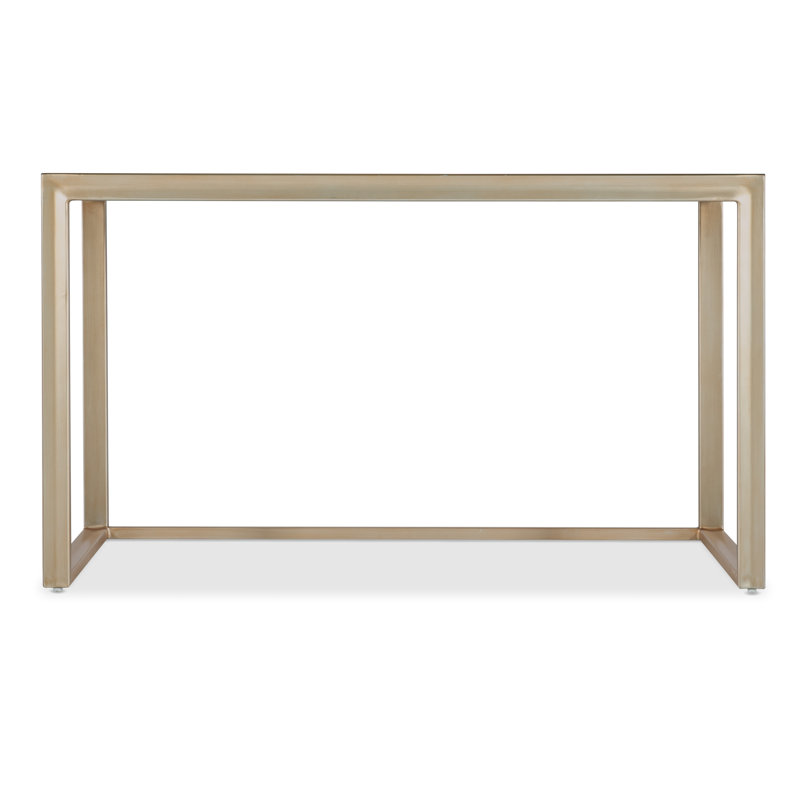 Gold Glass Top Transitional Writing Desk