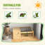 Tortoise House with Mesh Roof Small Pet Reptile Wooden House - Yellow