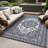 Outdoor Rug, Reversible Patio Rug, Large Vintage Medallion RV Camping Carpet, Waterproof Indoor Outdoor Plastic Straw Mat for Deck, Picnic, Beach, Pool, Garden-117521591-117521585