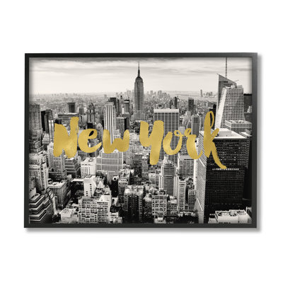 «Urban New York City Skyline Glam», impression de typographie