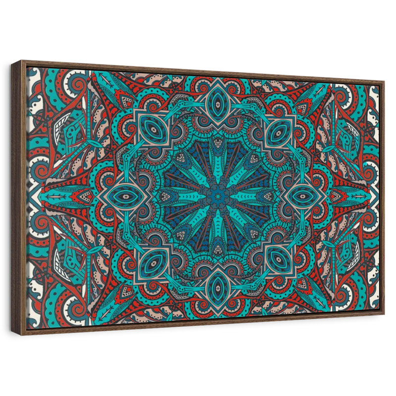 Mer marocaine II, Cadre flottant noyer, 40 po x 27 po