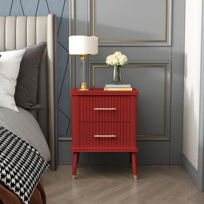 Shruti 45cm W Solid + Manufactured Wood Bedside Table