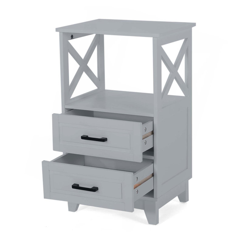 2 Drawer Cabinet Bathroom Storage Chest