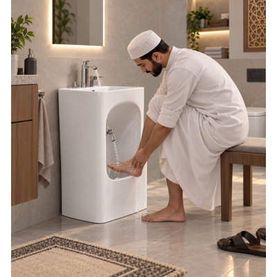 Lavabo carré sur pied Wudu