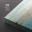 «Blue and Orange Grunge Color Field Abstract Shapes on Canvas», reproduction de 3 pièces