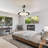 Hidden Blade Flush Mount Ceiling Fan With Light, 42" Led, Remote Control, Dimmable, Reversible, Indoor