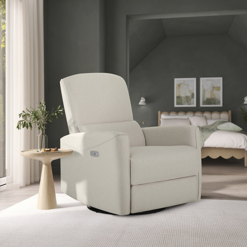 Belmont Power Recliner With Massager, Beige