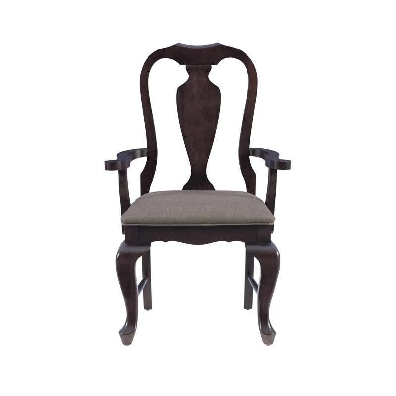 Andreka Queen Anne Arm Chair Solid Beechwood Upholstered Seat