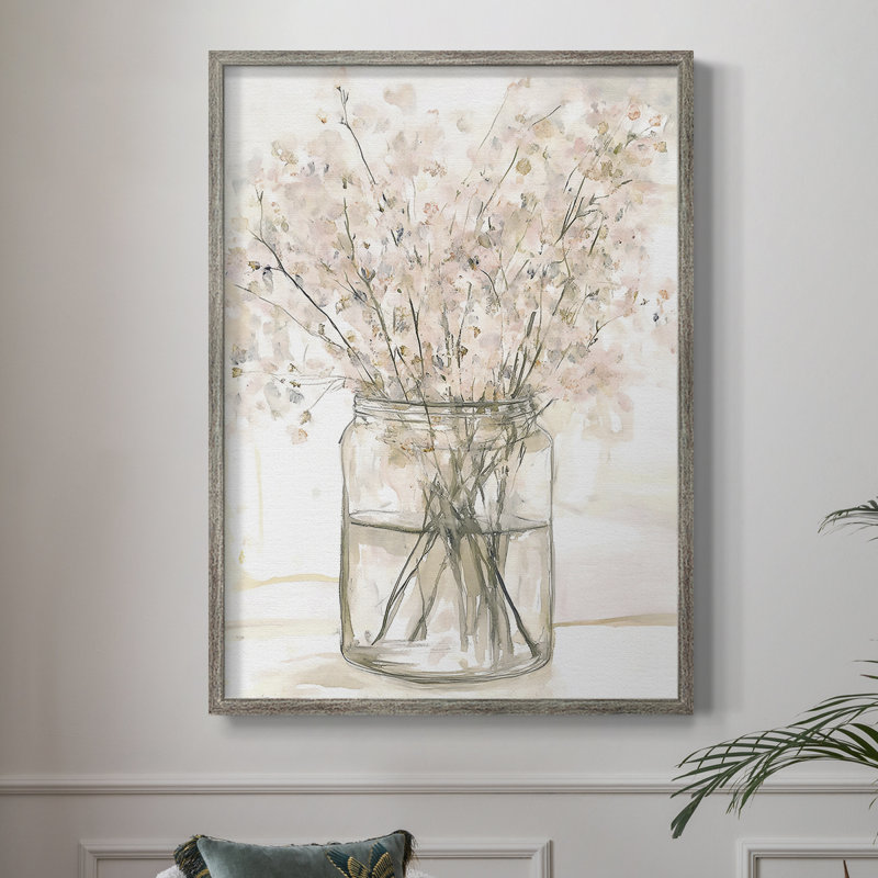 Reproduction encadrée FLORAL Series DLV III - bois massif, H 21 po x l 17 po