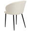 Weatherhill 43cm H Polyester Blend Upholstered Metal Full Back Side Chair in Off White