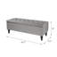 Banc de rangement rembourré avec pieds en bois massif Balcom-1873684130-1873966645