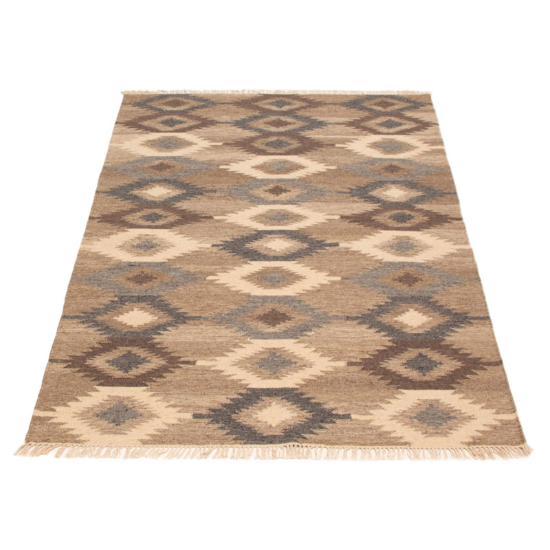 Tapis taupe unique en laine nouvel âge 5 pi 2 po x 7 pi 9 po One-of-a-Kind