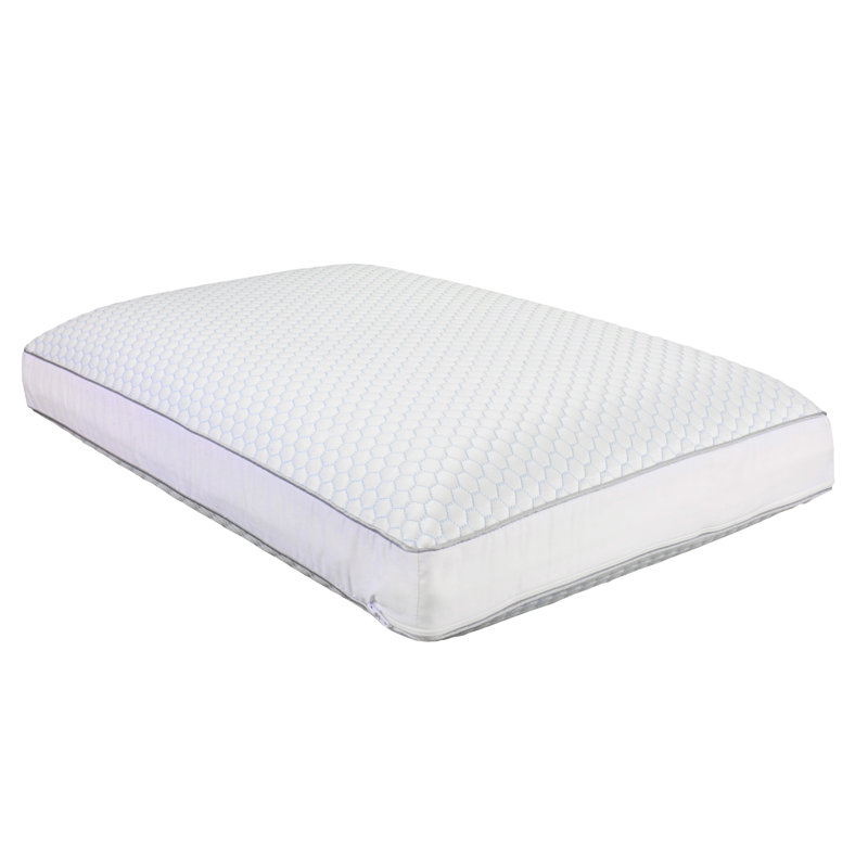 Memory Foam Medium Cooling Pillow, White