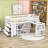 Twin Low Loft Bed With Built-In Desk, Drawer Cabinet And Shelf Cabinet-386248738