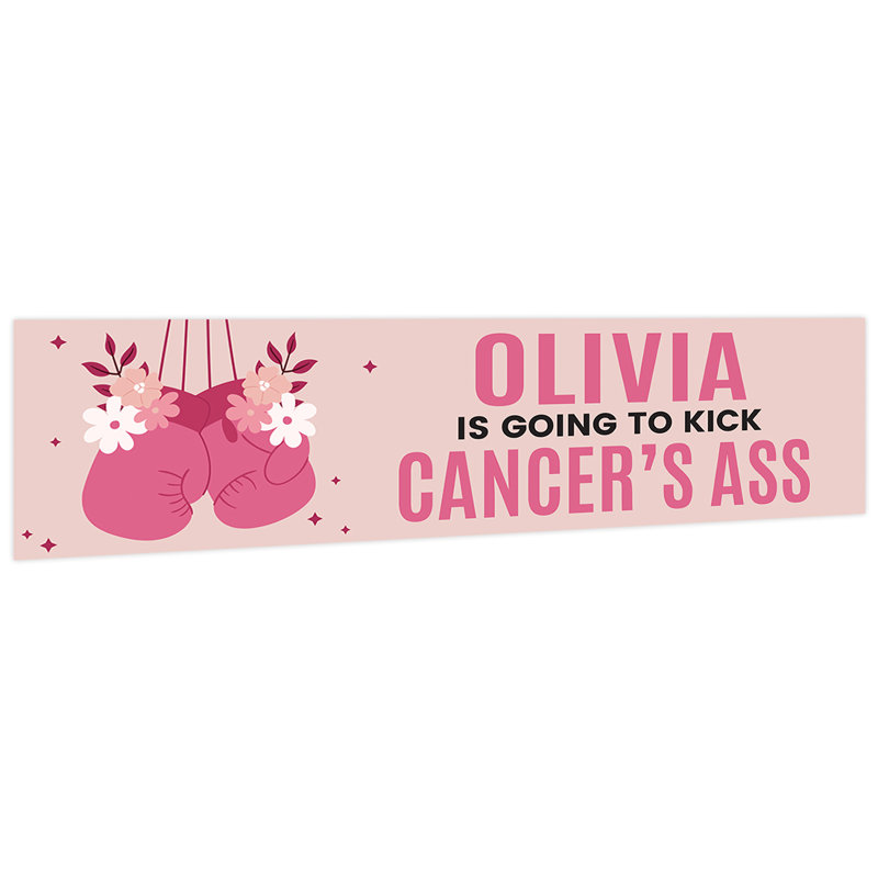 Décorations personnalisées pour bannière «Cancer du sein», Oui