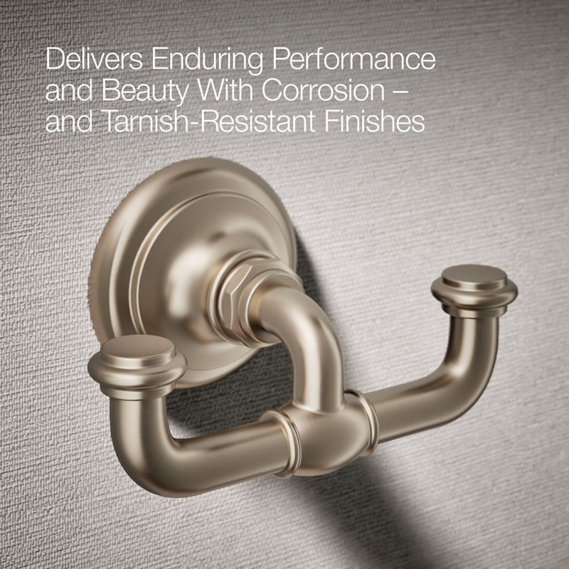 Artifacts® Double Wall Mounted Robe Hook, Vibrant Brushed Bronze