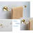 Acrylic And Brass Bathroom Hardware Set - Wall Mounted Towel Holder, Toilet Paper Holder And Hook - Durable 3-Piece Bathroom Accessories For Modern Decor