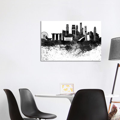 Singapore Skyline - Wrapped Canvas Painting