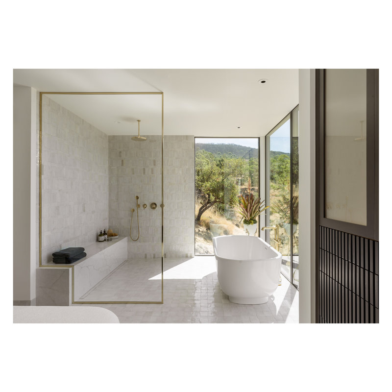 Foundations Ceiling-Mount Rain Showerhead Arm 12", Unlacquered Brass