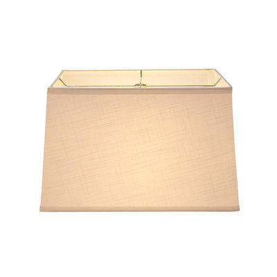 10" H x 16" W Linen Rectangular Lamp Shade ( Spider ) in Off-White