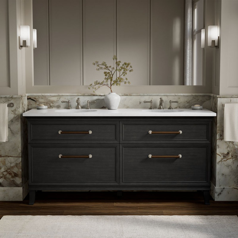 Artifacts 72 In. Bathroom Vanity Cabinet, Black