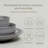 over&back Rimmed 16-Piece Semi Hand-Finished Stoneware Dinnerware Set, Service for 4-99305503