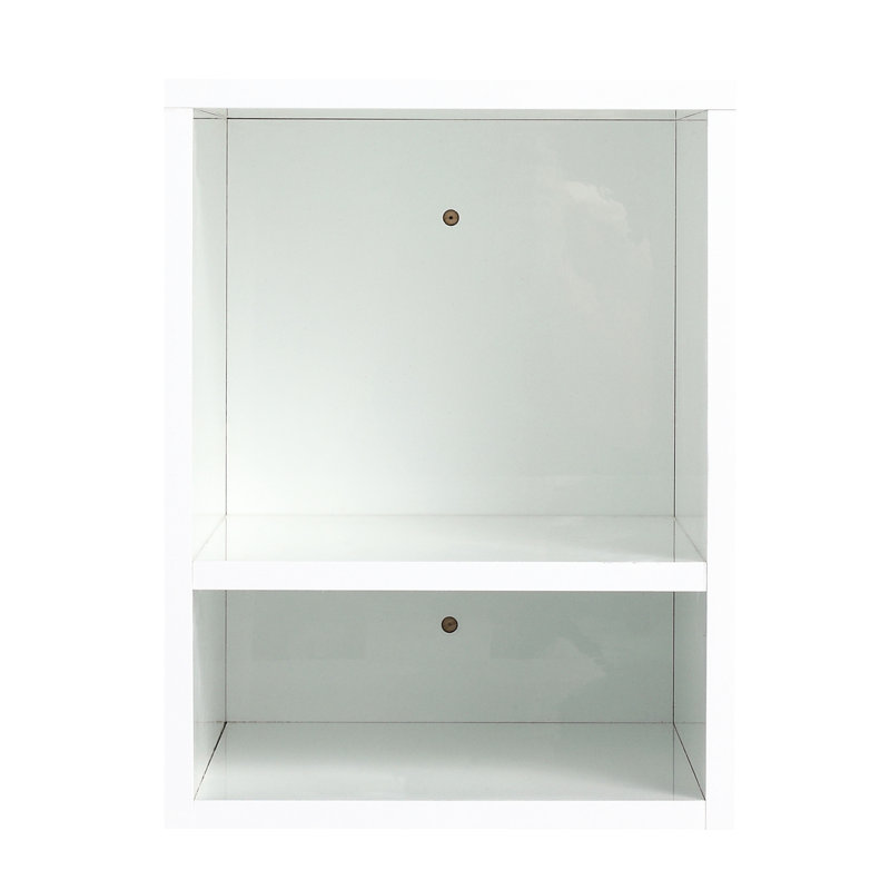 Petites étagères de rangement murales 12 ", blanc brillant - chambre à coucher, salle de bain, cuisine, vestiaire brillant pour espaces de cuisine