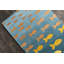 Tapis jaune, orange et bleu en laine touffeté à la main Blair