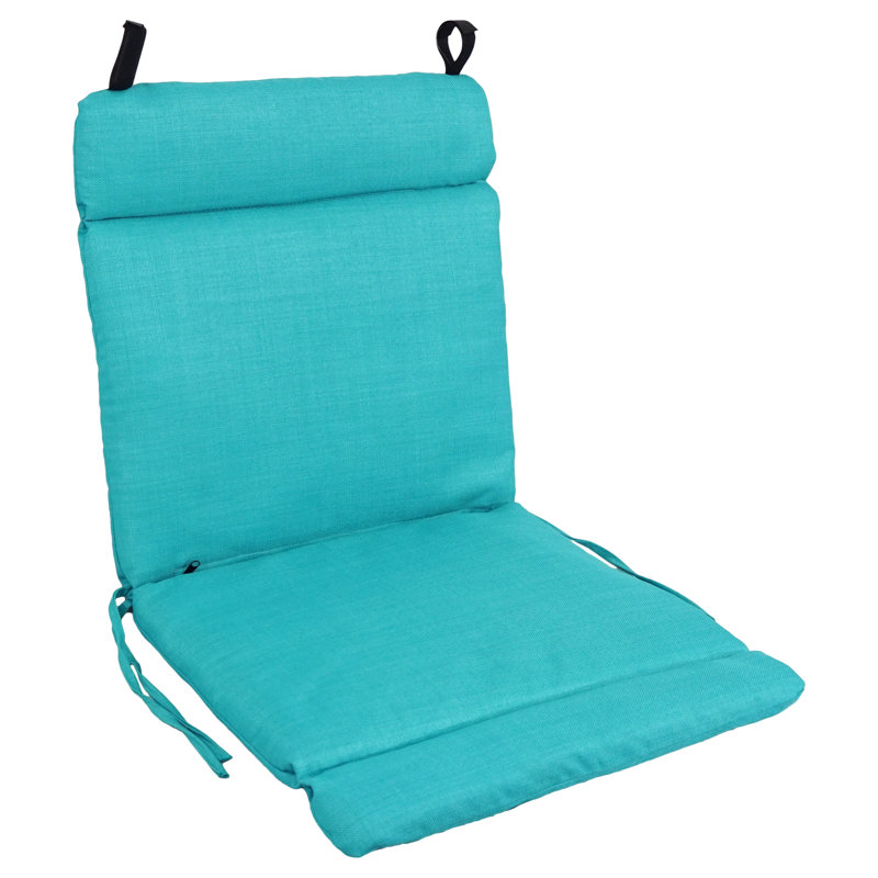 Coussin de chaise de salon intérieur/extérieur uni, Bleu aqua