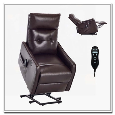 Power Lift Recliner Chair with Massage and Heat for Elderly, Heavy Duty Motion Mechanism and One USB for Charging