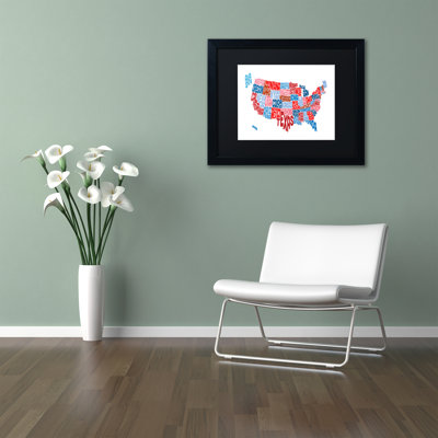 « united states », reproduction d’art encadrée