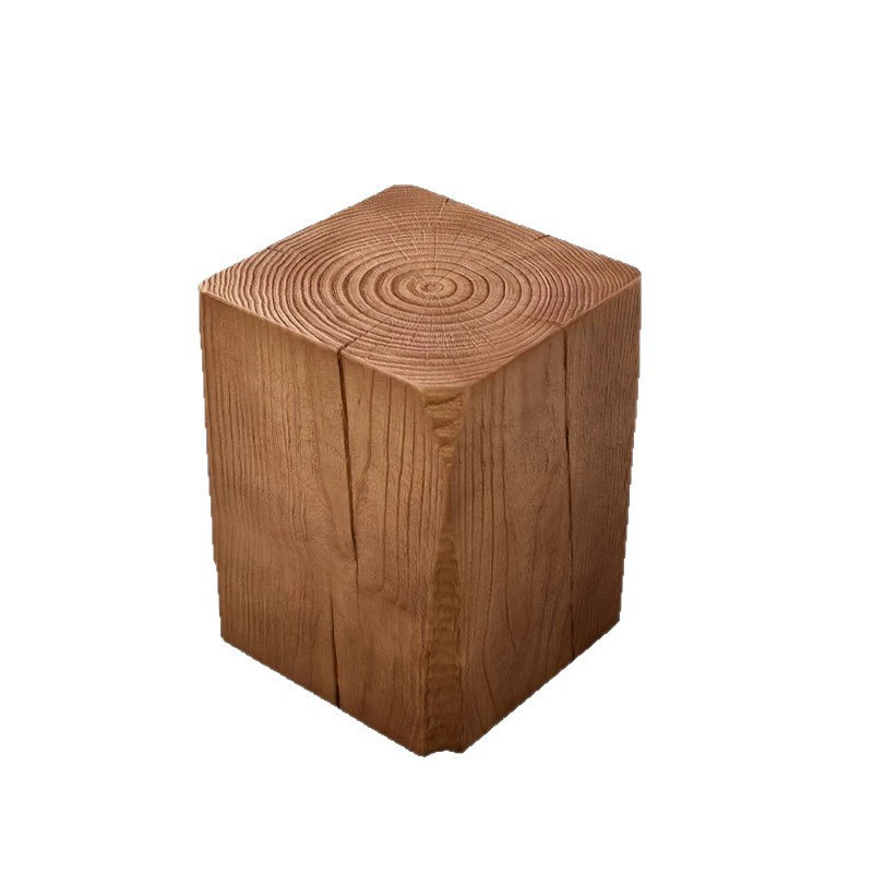 Log Pier Square Solid Wood Coffee Table