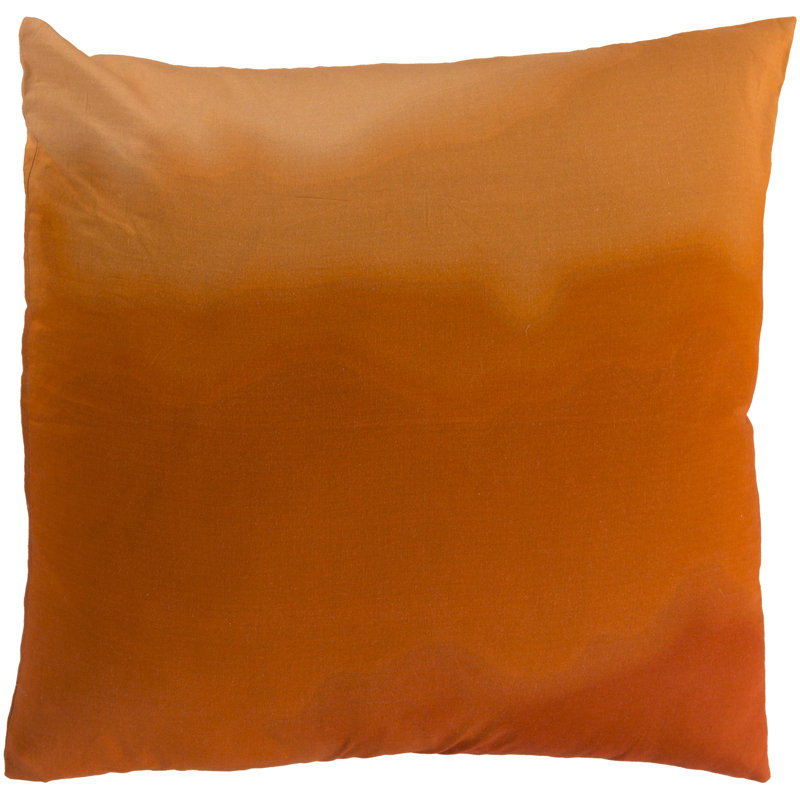 Cambridge Cotton Throw Pillow, 18", Orange, Polyester